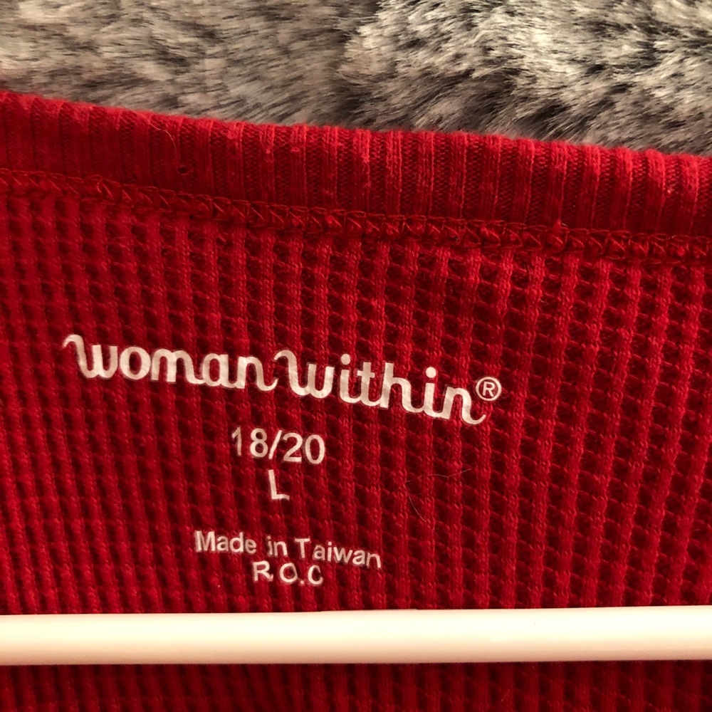 Large(18/20) Woman Within shirt red